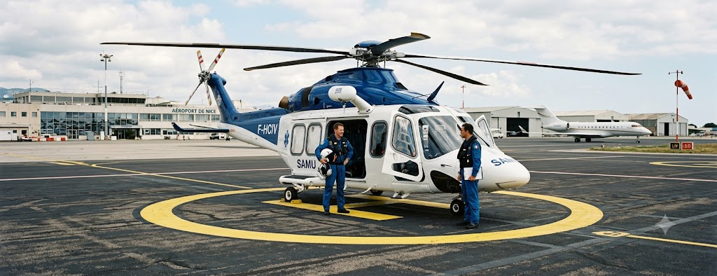 Helicopter on the tarmac